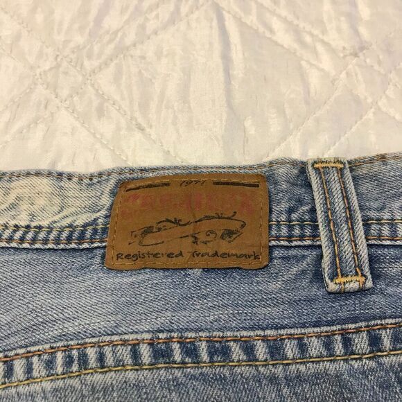 Cremieux Relaxed Distressed Wide Leg blue jeans 34X28 - Picture 8 of 9